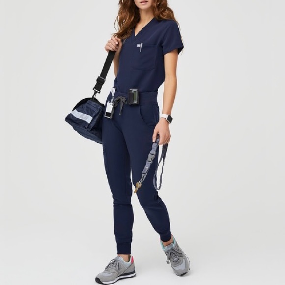 FIGS • Zamora™ Jogger Scrub Pants in Navy Blue, Size XS Petite - Picture 16 of 16